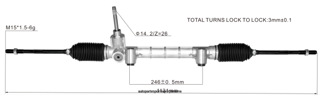 4R0L2793 DODGE/CHRYSLER cremallera de dirección asistida 68543684aa 52158008 - Repuestos De Autos Panama