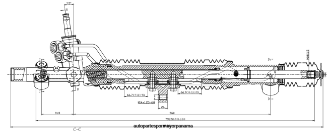 4R0L2531 HONDA cremallera de dirección asistida 53601-s7c-g02 - Repuestos Motos Panama Zona Libre