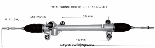4R0L2444 TOYOTA cremallera de dirección asistida 45510-47030 45510-47020 - Autopartes Panama
