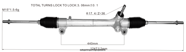 4R0L2513 TOYOTA cremallera de dirección asistida 45510-28141 - Repuestos De Autos Panama